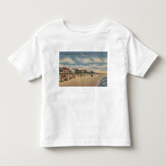 Neptune Beach, FL - Uitzicht van Ocean Front Homes Kinder Shirts (Voorkant)