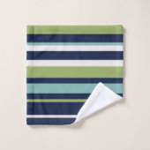 Neptune, Coquillages, Green et Navy (Gant de toilette)