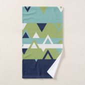 Neptune, Coquillages, Green et Navy (Serviette à main)