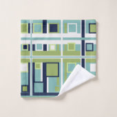 Neptune, Coquillages, Green et Navy (Gant de toilette)