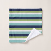 Neptune, Coquillages, Green et Navy (Gant de toilette)