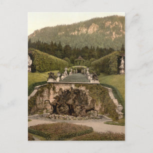 Neptune Fountain, Linderhof Castle, Duitsland Briefkaart
