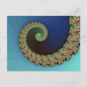 Neptune - Fractal Art Briefkaart