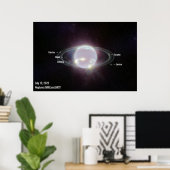 Neptune James Webb Photo NIRCam Afbeelding White T Poster (Thuiskantoor)