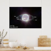 Neptune James Webb Photo NIRCam Afbeelding White T Poster (Keuken)