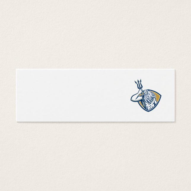 Neptune Poseidon Trident Shield Retro (Devant)