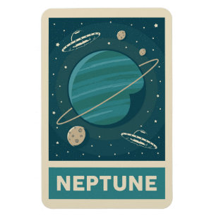Neptune Retro Galaxy UFO Magneet