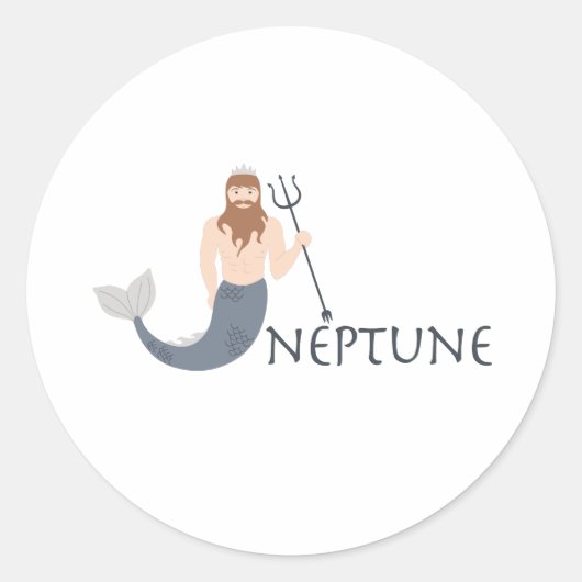 Neptune Ronde Sticker (Voorkant)