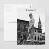 Neptune Statue, Florence, Italië, Briefkaart (Voorkant / Achterkant)