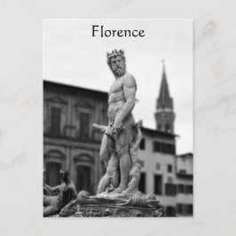 Neptune Statue, Florence, Italië, Briefkaart