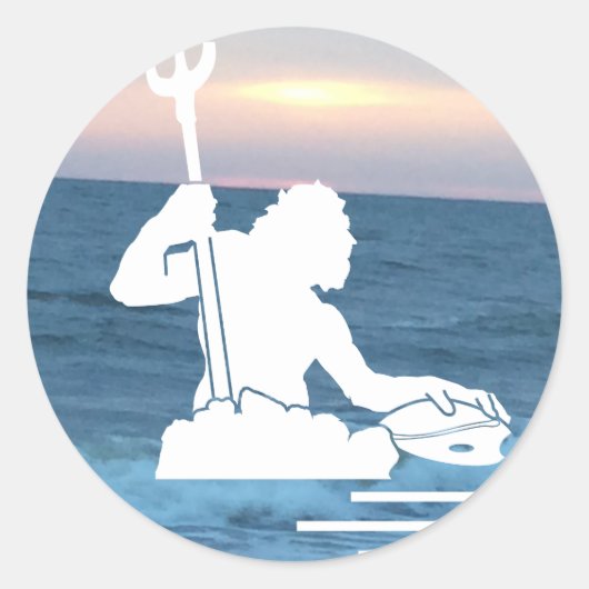 Neptune sur le Sticker de la Mer (Devant)