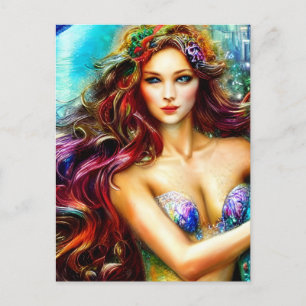 Neptunes Dochter Fantasy Kunst Briefkaart