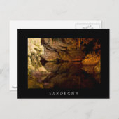 Neptune's Grotto, carte postale noire de Sardaigne (Devant / Derrière)