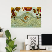 Neptune's MOONS - Poster Abstrait (Bureau à domicile)