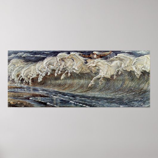 Neptunes paarden van Walter Crane Poster (Voorkant)
