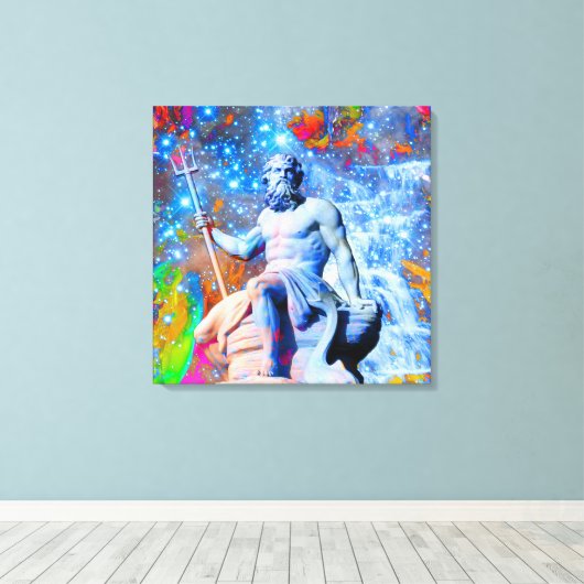 Neptunus Canvas Afdruk (Insitu (Houten vloer))