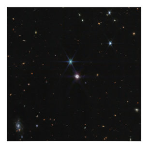 Neptunus Ring Systeem honderden sterrenstelsels We Foto Afdruk