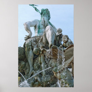 Neptunusfontein in Berlijn Poster