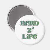 Nerd 4 Life Squared Magneet (Voorkant / Achterkant)