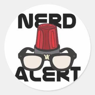 Nerd Alert. Ronde Sticker