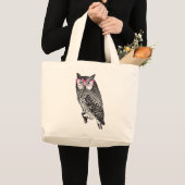 Nerd Bird  Graphic Owl Canvas Canvas tas (Voorkant (product))