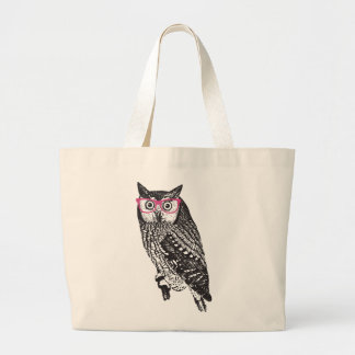 Nerd Bird  Graphic Owl Canvas Canvas tas