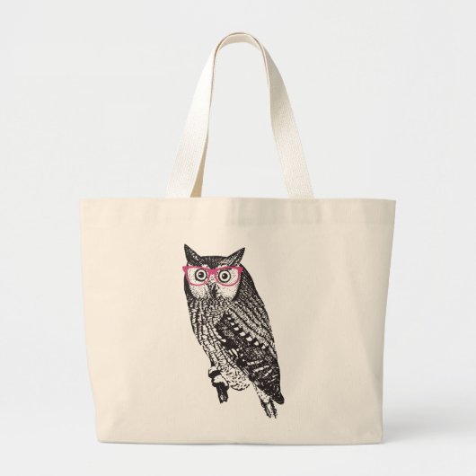 Nerd Bird  Graphic Owl Canvas Canvas tas (Voorkant)