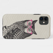 Nerd Bird  Graphic Owl iPhone Case (Achterkant (horizontaal))