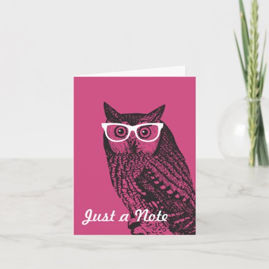 Nerd Bird  Graphic Uil Notecards Kaart (Voorkant)