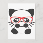 Nerd Cat Briefkaart (Voorkant)