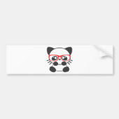 Nerd Cat Bumpersticker (Voorkant)