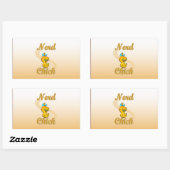 Nerd Chick Rechthoekige Sticker (Vel)