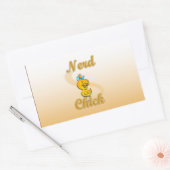 Nerd Chick Rechthoekige Sticker (Envelop)