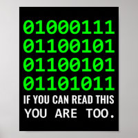 Nerd Computer Binaire Code Software Ontwikkelaar