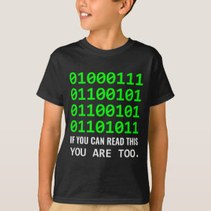 Nerd Computer Binaire Code Software Ontwikkelaar T-shirt