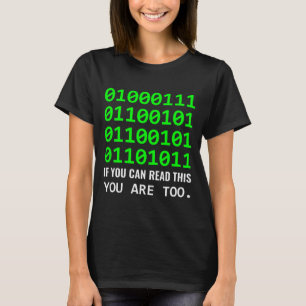 Nerd Computer Binaire Code Software Ontwikkelaar T-shirt