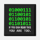 Nerd Computer Binaire Code Softwareontwikkelaar Magneet (Voorkant)