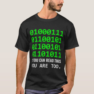 Nerd Computer Binaire Code Softwareontwikkelaar  T-shirt