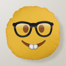 Nerd Emoji  Rond Kussen