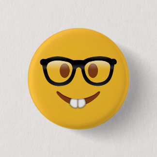 Nerd Emoji Ronde Button 3,2 Cm