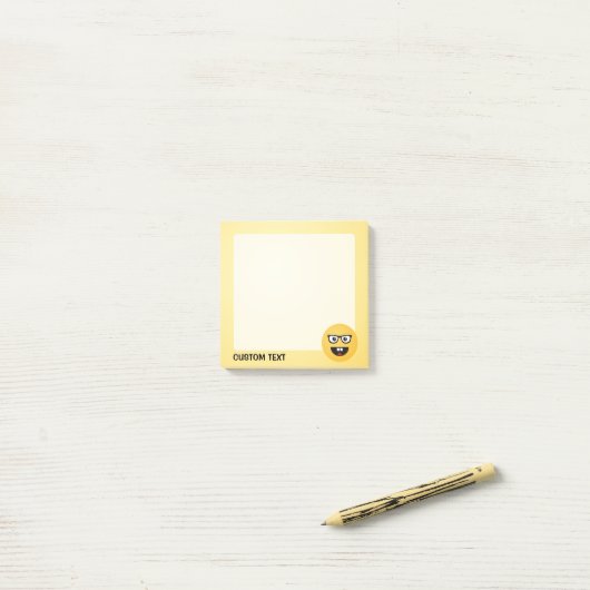 Nerd Face Post-it® Notes (Op bureau)