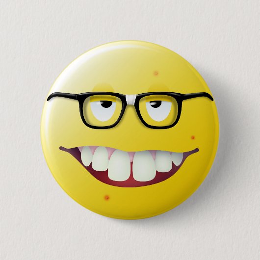 Nerd Face Ronde Button 5,7 Cm (Voorkant)