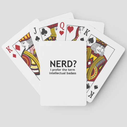Nerd? Funny, geeky design Pokerkaarten (Achterkant)