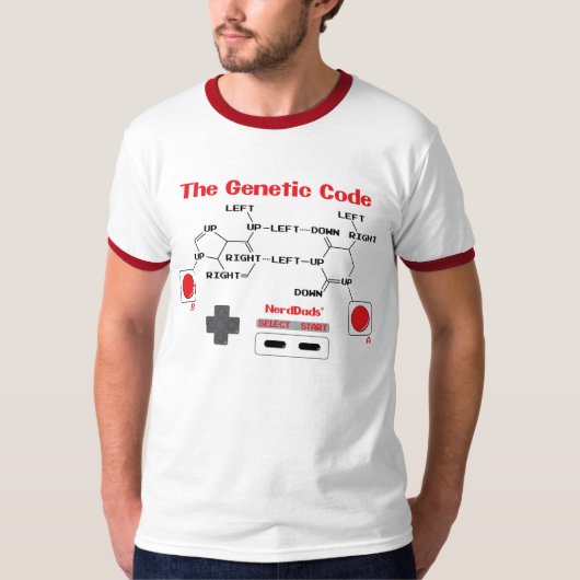 Nerd Genetisch Code T-shirt (Voorkant)