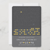 Nerd Geprogrammeerd Voor Liefde Binaire Code Bewaa Save The Date (Voorkant)