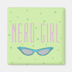 Nerd Girl locker magnet Magneet