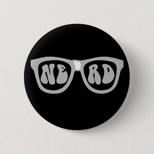 Nerd Glasses Ronde Button 5,7 Cm (Voorkant)