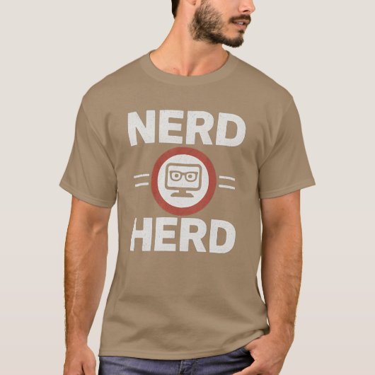 Nerd herd friend vintage t-shirt (Voorkant)