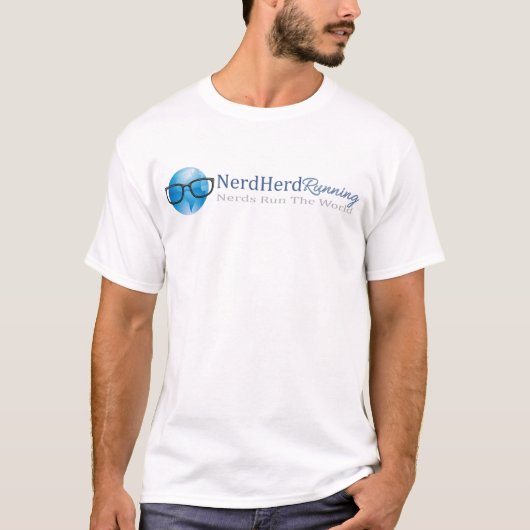 Nerd Herd Running Basic T Shirt (Voorkant)