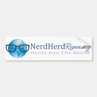 Nerd Herd Running Bumpersticker